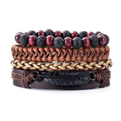 Leather Braided Bracelet For Men