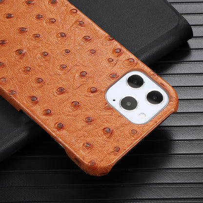 Ostrich Skin Apple iPhone 12 Case for iPhone 11 Genuine Leather Case