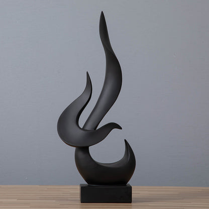 Modern Resin Flame Sculpture Fashion Living Room